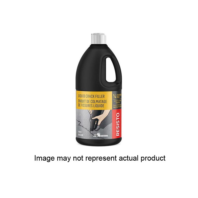 Resistoseal 50012 Crack Filler, Liquid, Black, Slight Petroleum, 0.25 gal Bottle Black
