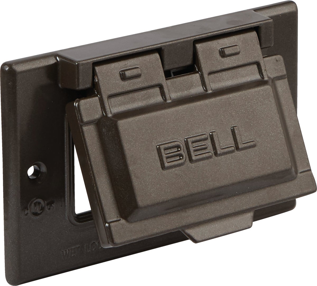 1 Bell Single Gang Rectangular Aluminum Gray GFCI Outdoor Box Cover 5101-0 