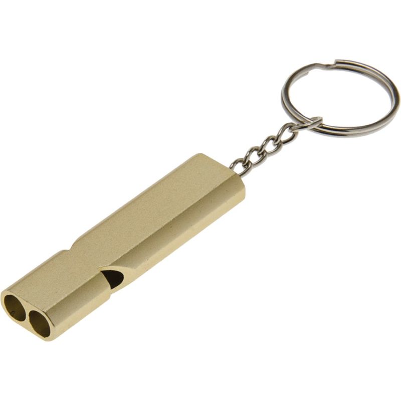 Lucky Line Utilicarry Safety Whistle with Key Ring Gold, Silver