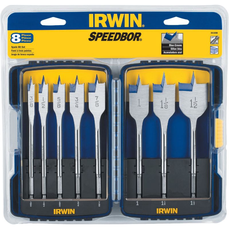 Irwin Speedbor 8-Piece Spade Bit Set