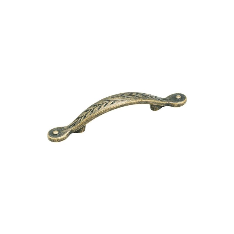 Amerock BP1580R2 Cabinet Pull, 1 in Projection, Zinc, Weathered Brass