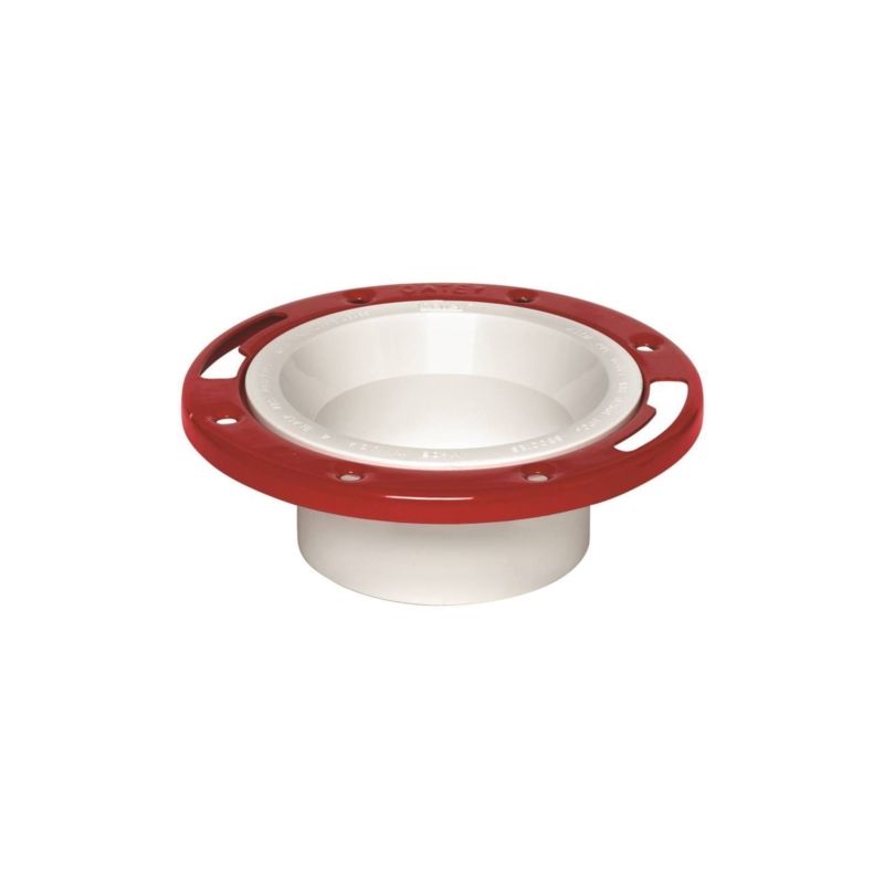 Oatey 43513 Closet Flange, 3, 4 in Connection, PVC, White, For: 3 in, 4 in Pipes White