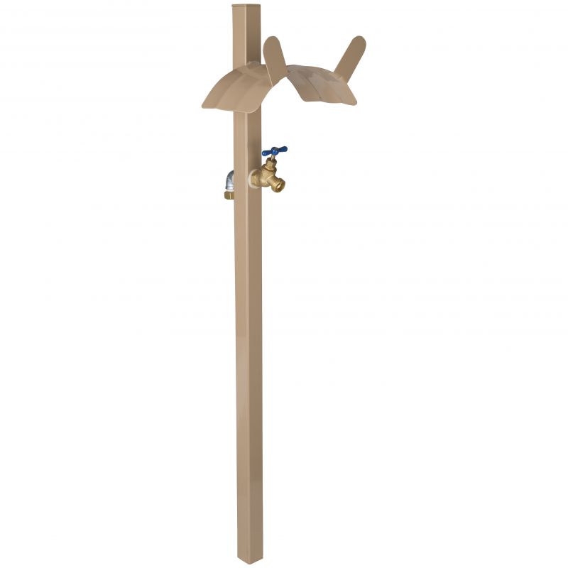 Landscapers Select HH-693 Hose Stand, 150 ft Capacity, Steel, Tan, Powder-Coated, Stake Mounting 150 Ft, Tan