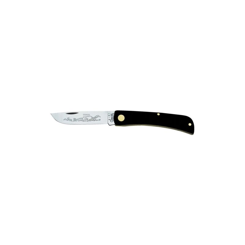 CASE 00095 Folding Pocket Knife, 2.8 in L Blade, Stainless Steel Blade, 1-Blade, Black Handle 2.8 In