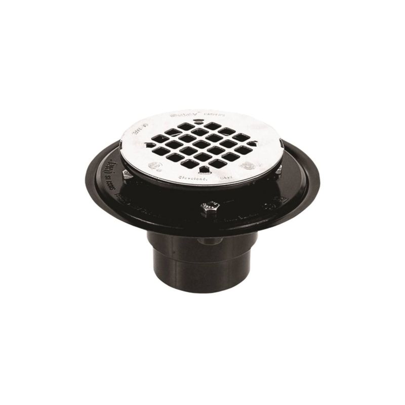 Oatey 42261 Shower Drain, ABS, Black, For: 2 in, 3 in Pipes Black