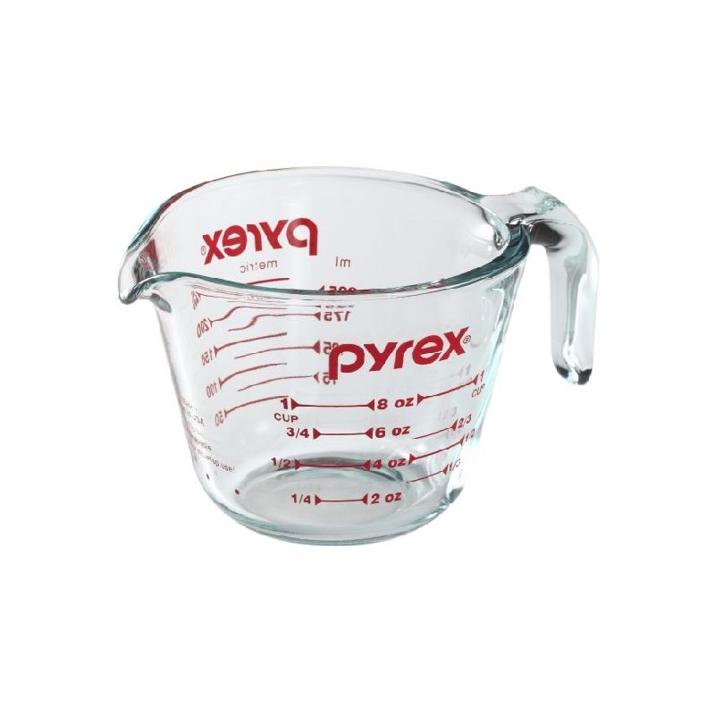 Pyrex 6001074 Measuring Cup, 250 mL, Glass, Clear 250 ML, Clear