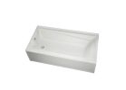 Maax New Town 6032 Series 105456-R-100 Bathtub, 38 to 44 g, 59-3/4 in L, 32 in W, 20-1/2 in H, Alcove Installation 38 To 44 G, White