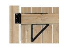 Pylex 11050 Simple Gate Kit, Steel, Black, Powder-Coated, For: 2 x 4 in or 2 x 3 in Structures Black