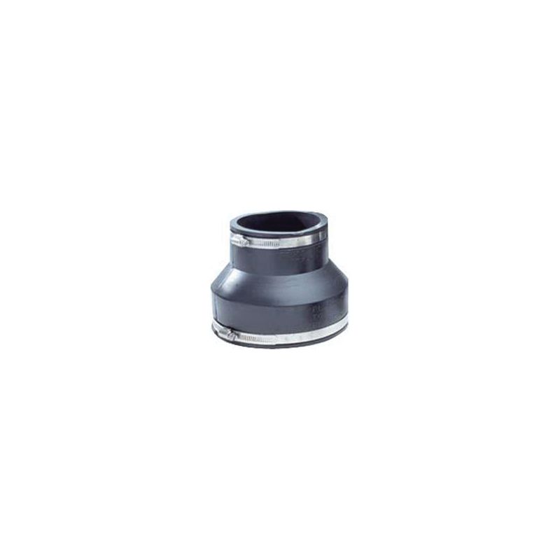 Fernco P1056-415 Flexible Coupling, 4 x 1-1/2 in, PVC, Black, 4.3 psi Pressure Black