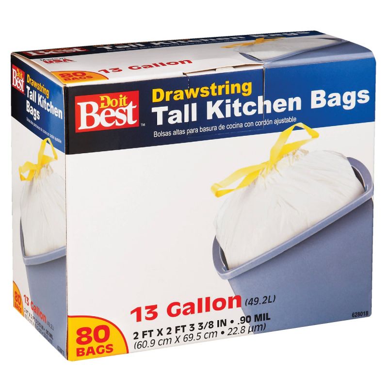 Do It Best Tall White Kitchen Trash Bag