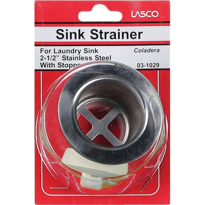 Lasco Laundry Sink Strainer Assembly With Stopper
