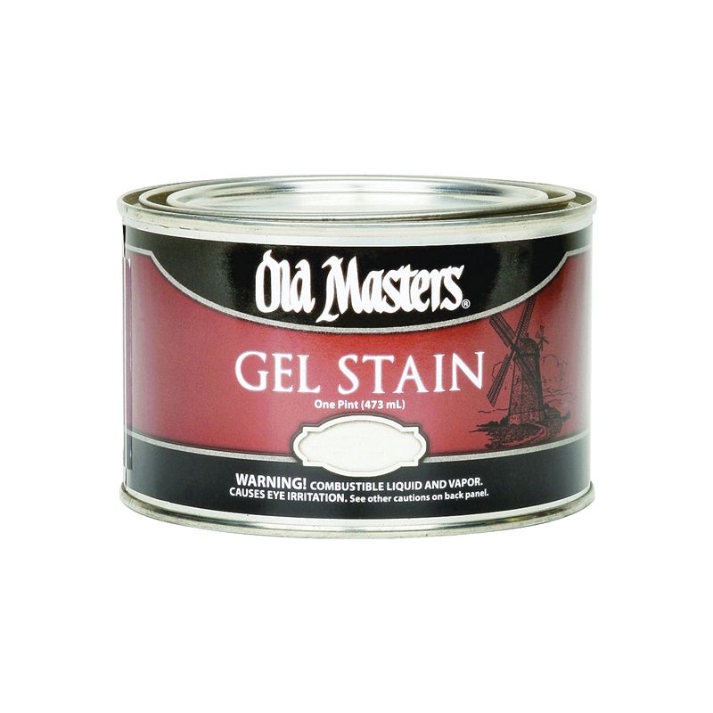 Old Masters 80708 Gel Stain, Dark Walnut, Liquid, 1 pt, Can Dark Walnut