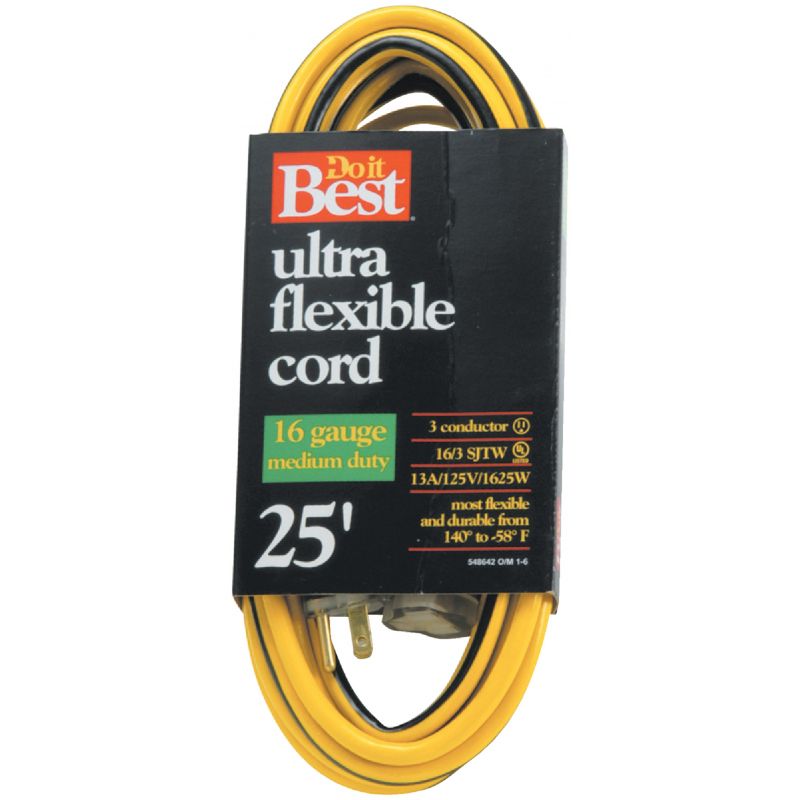 Do it Best 16/3 Medium-Duty Extension Cord Yellow, 13
