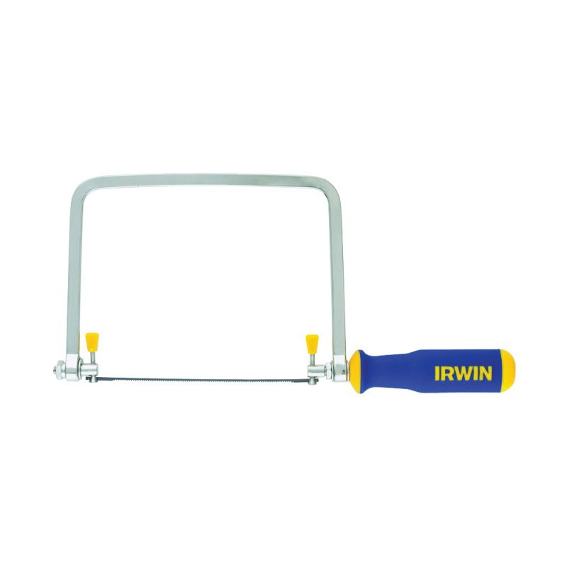 Irwin ProTouch Series 2014400 Coping Saw, 6-1/2 in L Blade, 17 TPI, Steel Blade, Ergonomic Handle 6-1/2 In