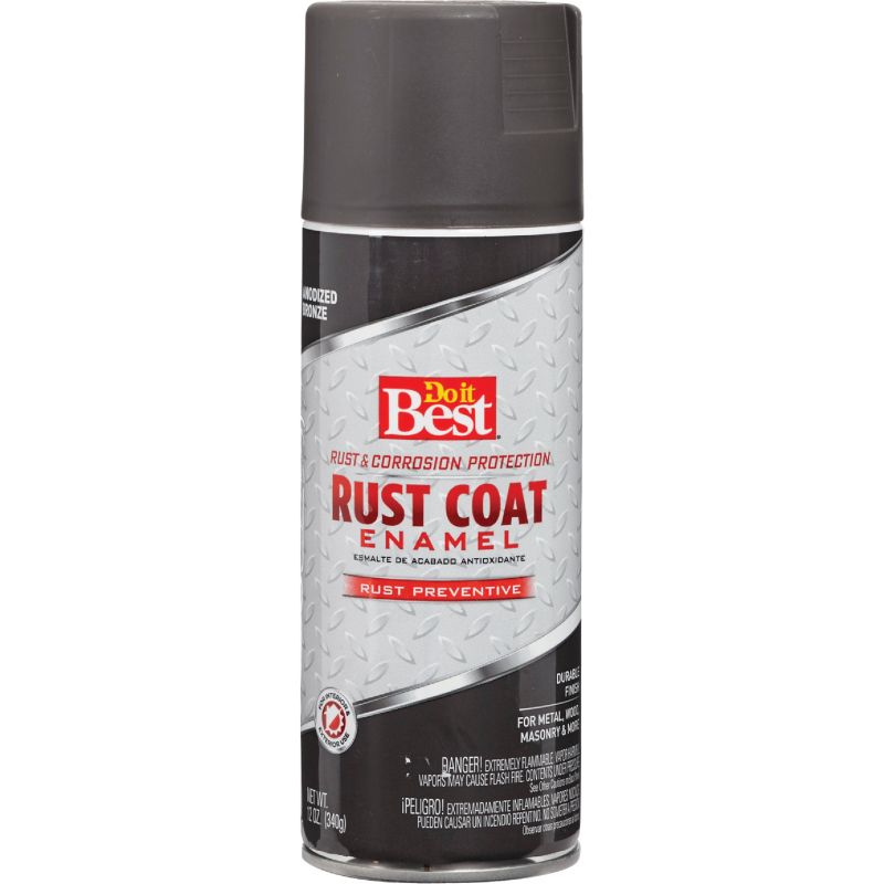 Do it Best Rust Coat Enamel Anti-Rust Spray Paint Anodized Bronze, 12 Oz.