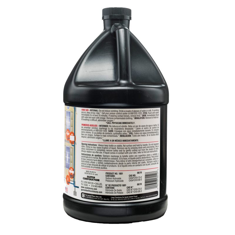 Instant Power 1801 Main Line Cleaner, 1 gal, Liquid, Clear Clear