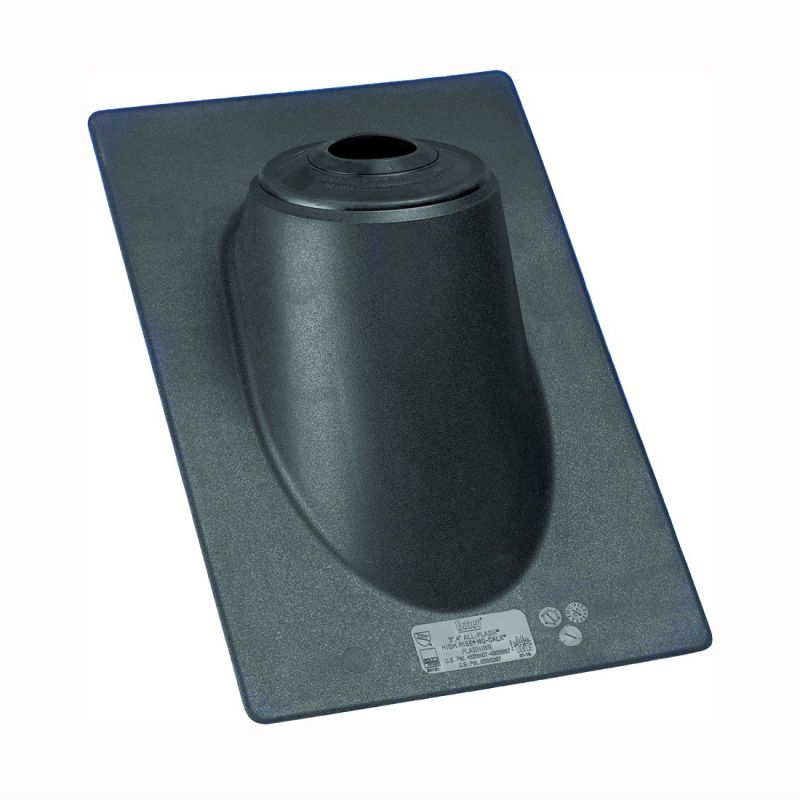 Hercules High-Rise Series 11930 Roof Flashing, 19 in OAL, 11 in OAW, Thermoplastic Black