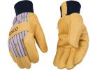 Kinco Otto Striped Winter Work Glove with Pull-Tab M, Golden