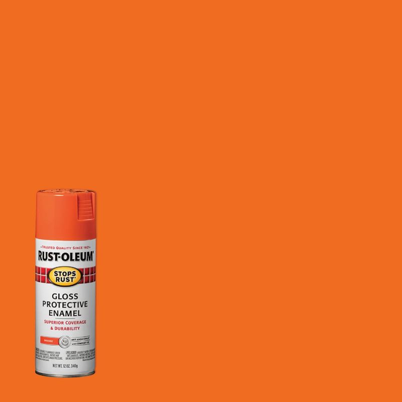 Rust-Oleum Stops Rust Protective Enamel Spray Paint 12 Oz., Orange