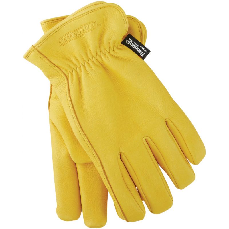 Channellock Deerskin Winter Work Glove L, Yellow