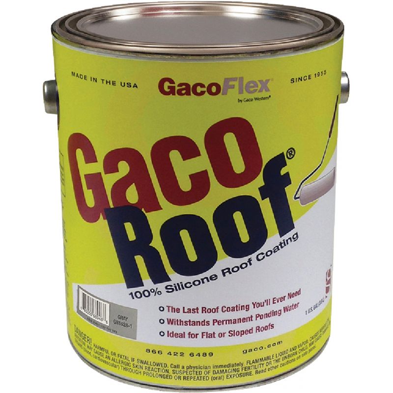 GacoFlex GacoRoof Silicone Roof Coating Gray, 1 Gal.