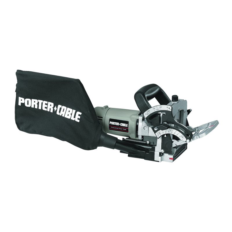 Porter-Cable 557 Plate Joiner Kit, 7 A, 20 in D Cutting, FF, #0, #10, #20, Simplex, Duplex, #6 Max Biscuit, 6 T Blade
