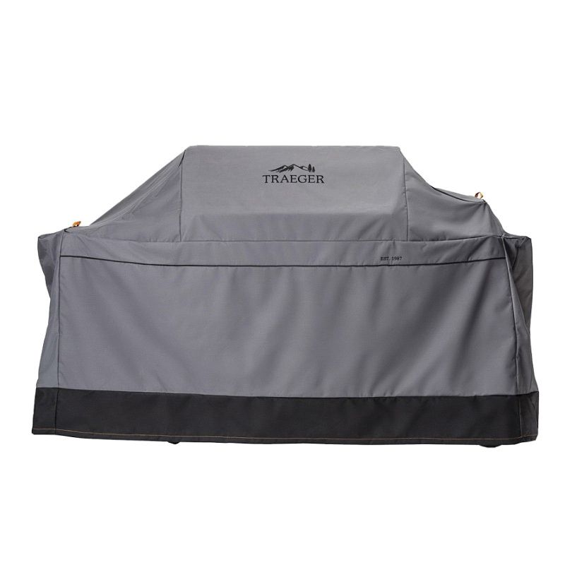 Traeger BAC601 Grill Cover, 70 in W, 25 in D, 48 in H, 600D Polyester/Nylon, Gray Gray