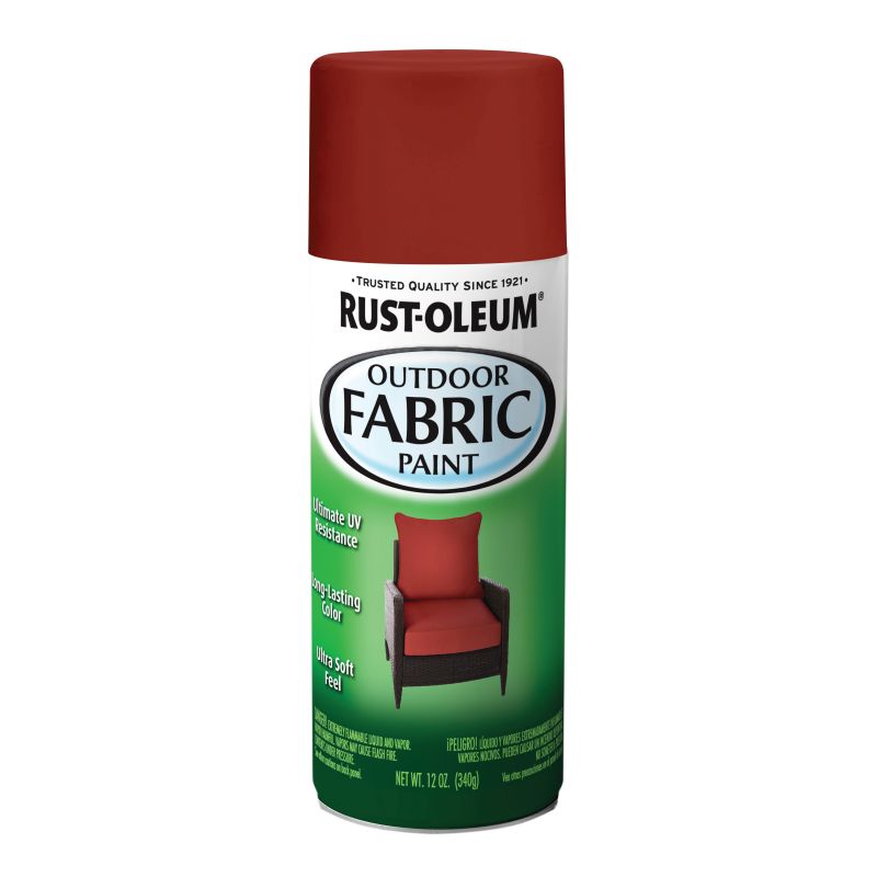 Rust-Oleum 379554 Fabric Spray Paint, Matte, Chili Red, 12 oz, Can Chili Red