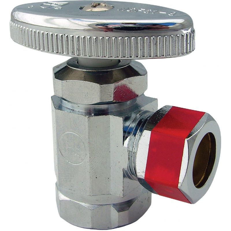 Lasco Female Iron Pipe X Compression Angle Stop Valve 1/2&quot; FIP Inlet X 1/2&quot; Compression Outlet