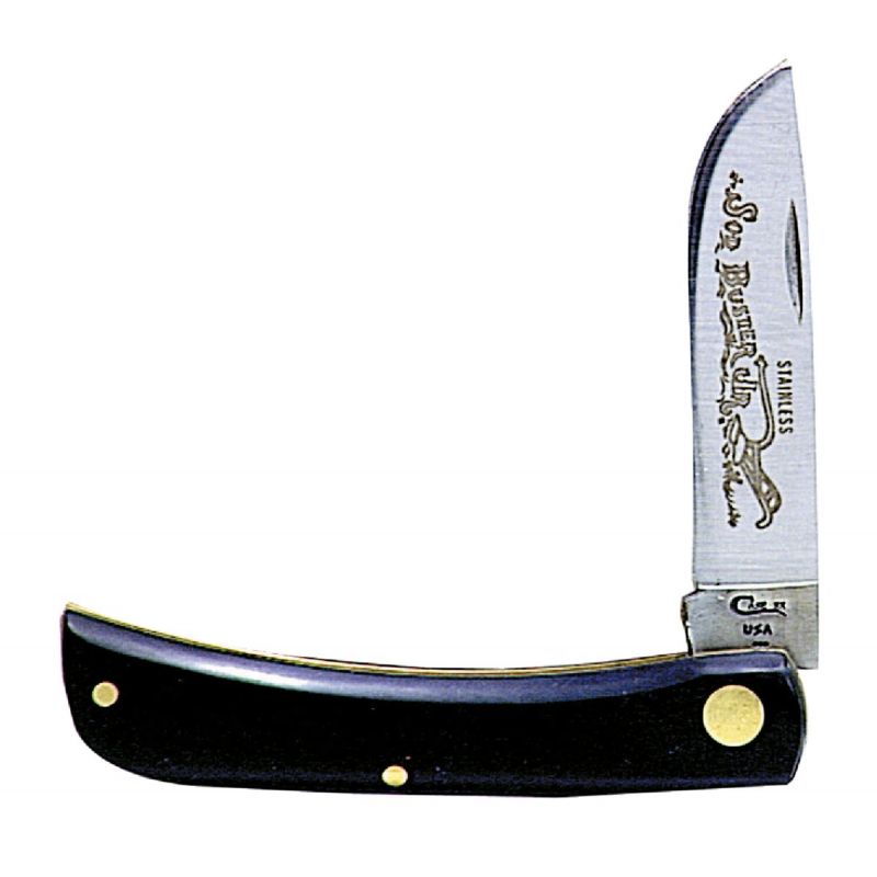 Case Black Sod Buster Jr. Folding Knife Black, 2-4/5 In.