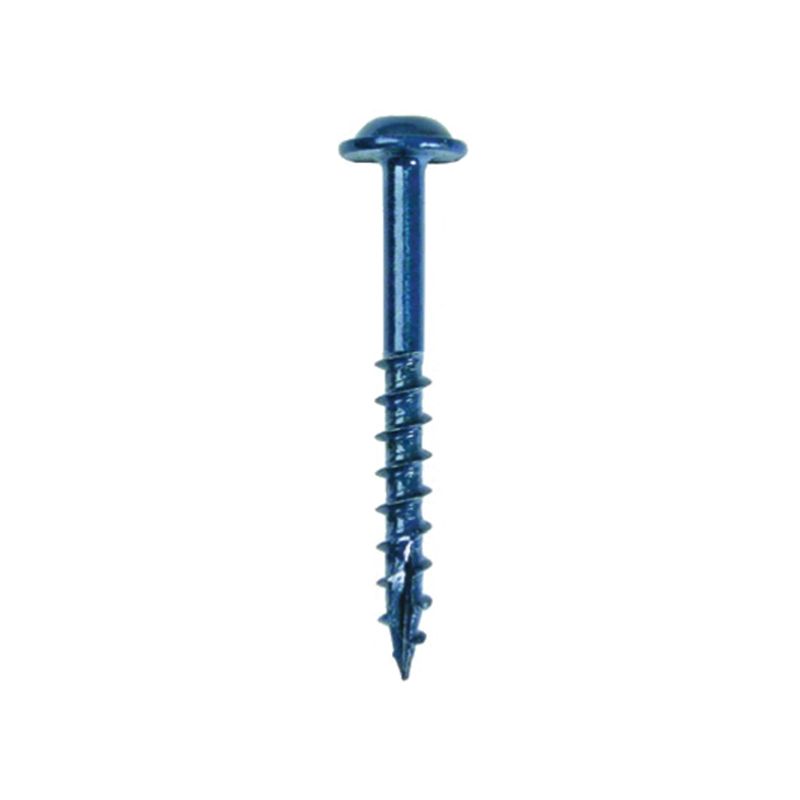 Kreg Blue-Kote SML-C250B-250 Pocket-Hole Screw, #8 Thread, Coarse Thread, Maxi-Loc Head, Square Drive, Carbon Steel, 250/PK