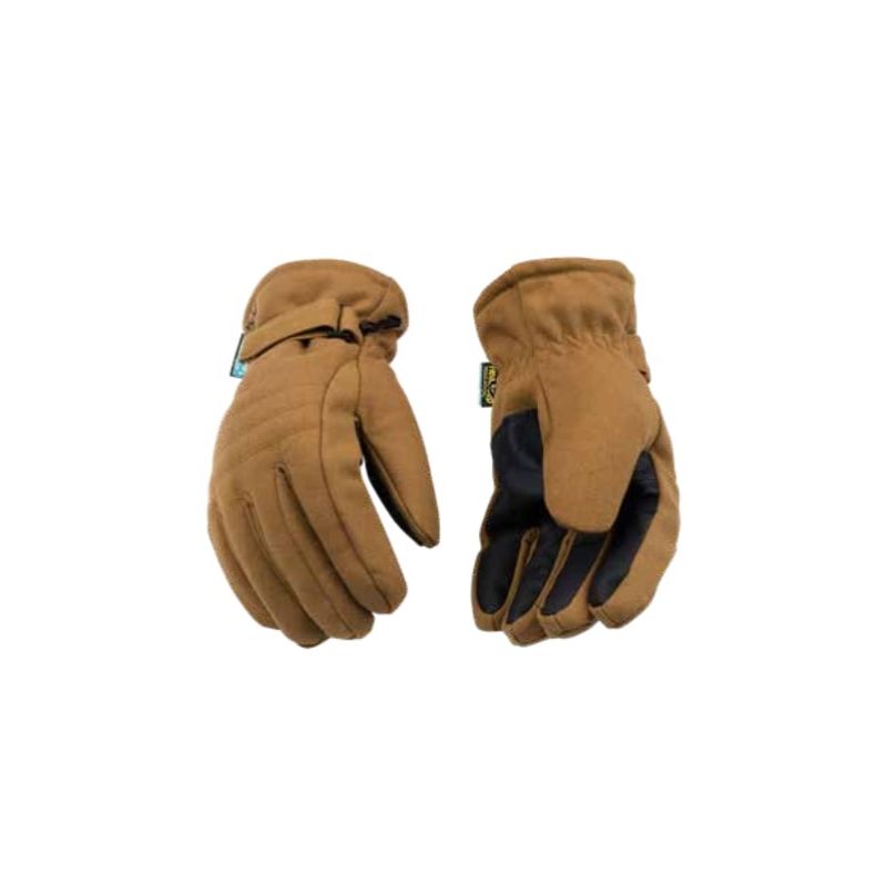 Kinco 1170-M Ski Gloves, M, Wing Thumb, Hook-and-Loop Cuff, Canvas, Brown M, Brown