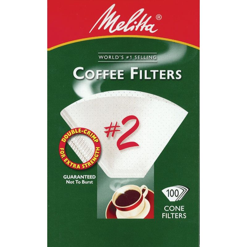 Melitta #2 Cone Coffee Filter 4 To 6 Cup, White