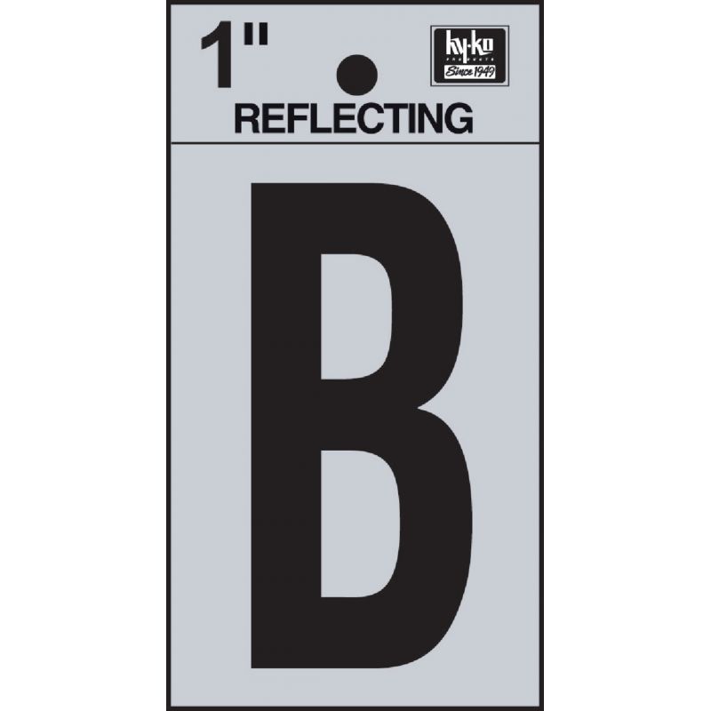 Hy-Ko 1 In. Reflective Letters Black, Reflective (Pack of 10)