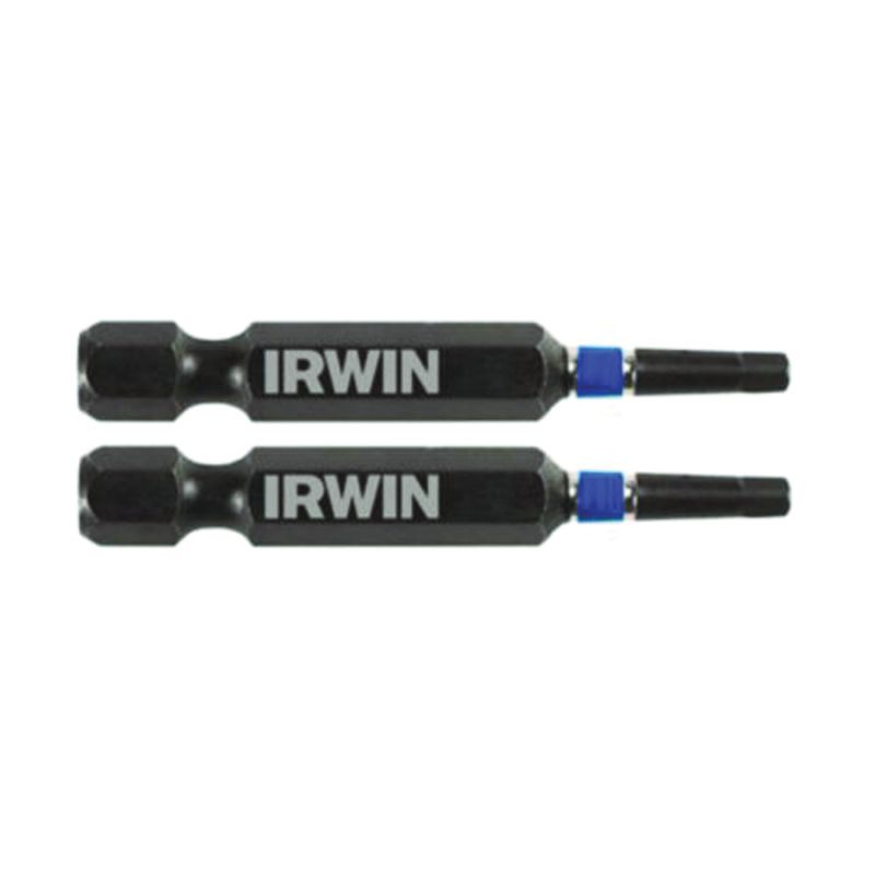 Irwin 1837468 Power Bit, #1 Drive, Square Recess Drive, 1/4 in Shank, Hex Shank, 2 in L, High-Grade S2 Tool Steel