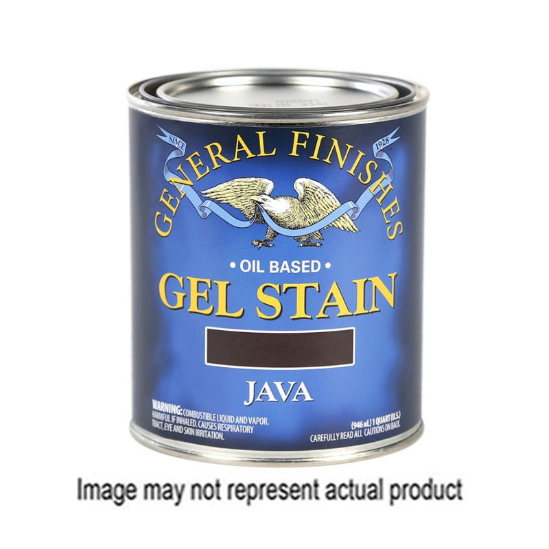 GENERAL FINISHES CMQ Gel Stain, Colonial Maple, Liquid, 1 qt, Can Colonial Maple