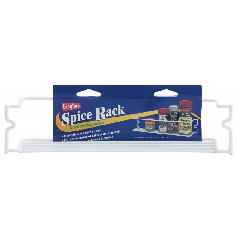 Grayline White Spice Rack White