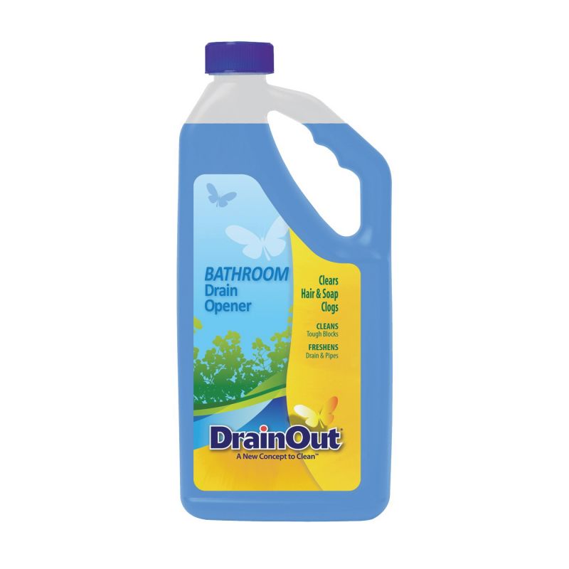 Drain OUT DOB0632N Drain Opener, Liquid, Blue, Citrus, 32 oz, Bottle Blue (Pack of 6)