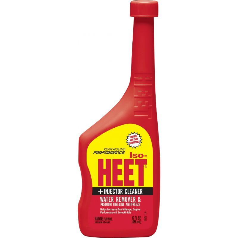 HEET Iso-Heet Premium Fuel Line Antifreeze and Water Remover Yellow, 12 Oz.