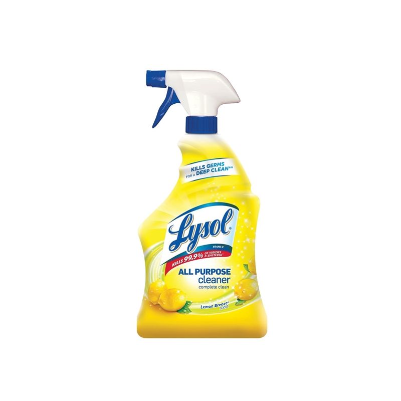 Lysol 75227-GQC Household Cleaner, 650 mL Spray Bottle, Liquid, Lemon Breeze