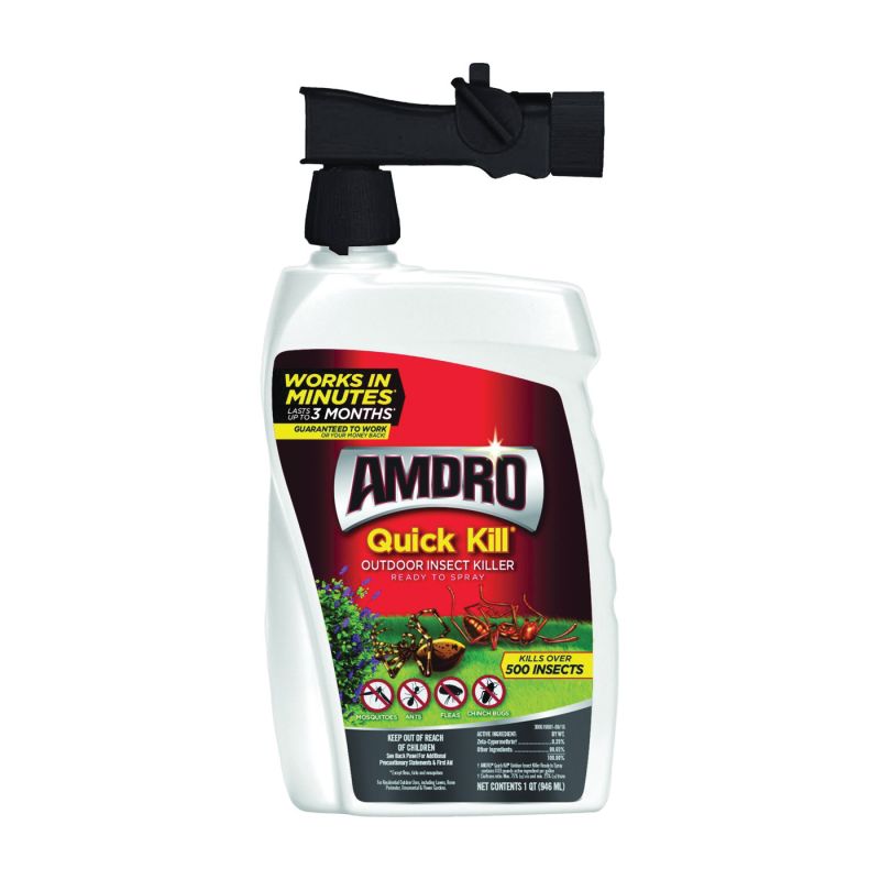 Amdro QUICK KILL 100522991 Outdoor Insect Killer, Liquid, Spray Application, 32 oz White