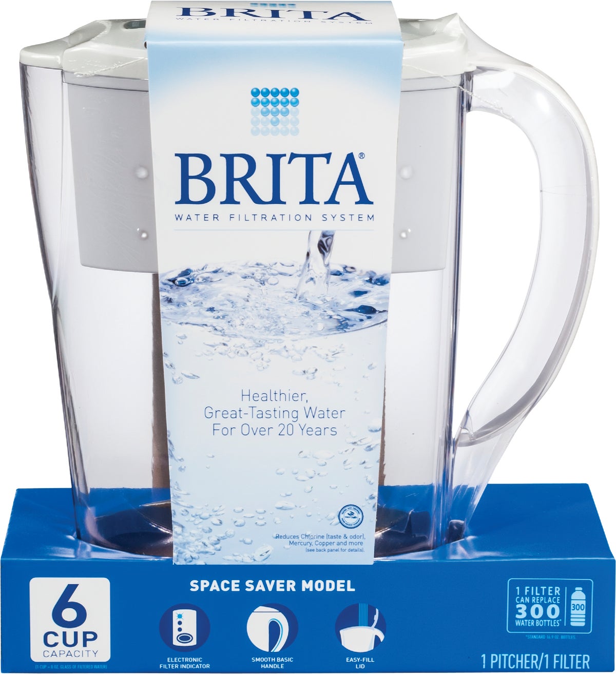 10 Cup Pitcher Water Filter Compatible with Brita Classic Pitcher Water Filter Cartridge Denali Pure 10 Replacement for Brita Grand 