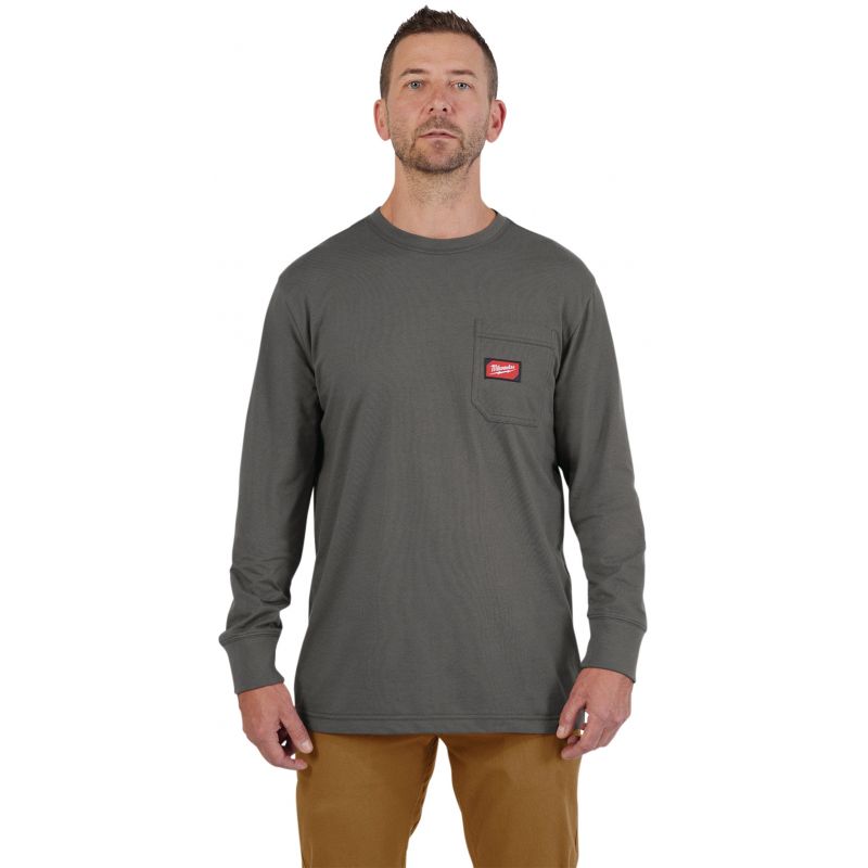 Milwaukee Heavy-Duty Pocket Shirt M, Gray