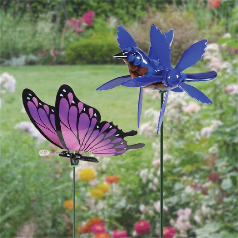 Exhart WindyWings Butterfly Lawn Ornament Stake Assorted (Pack of 40)