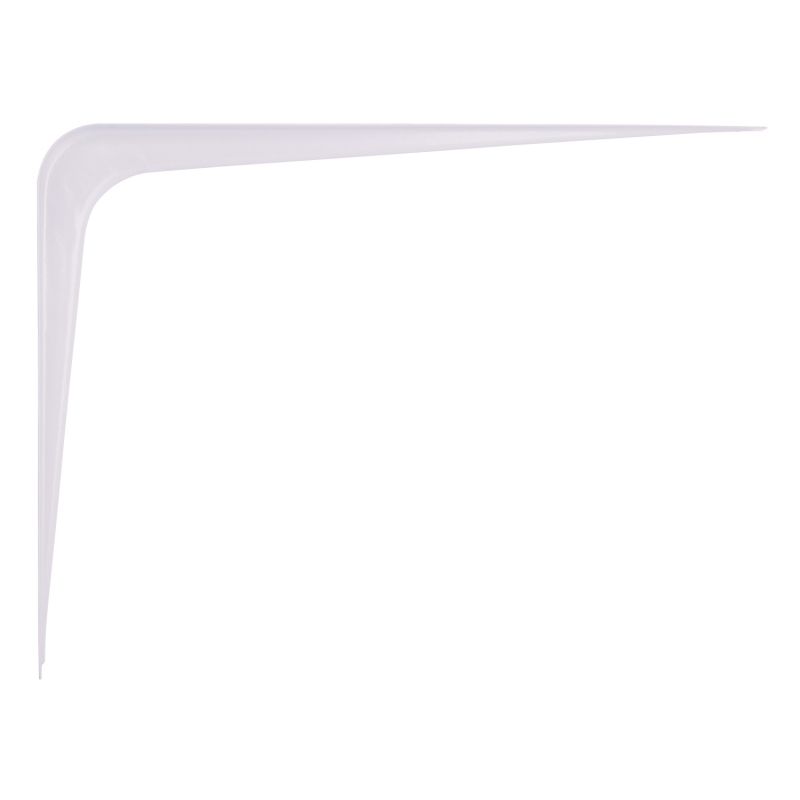 ProSource 21140HL-PS Shelf Bracket, 110 lb/Pair, 10 in L, 8 in H, Steel, White White