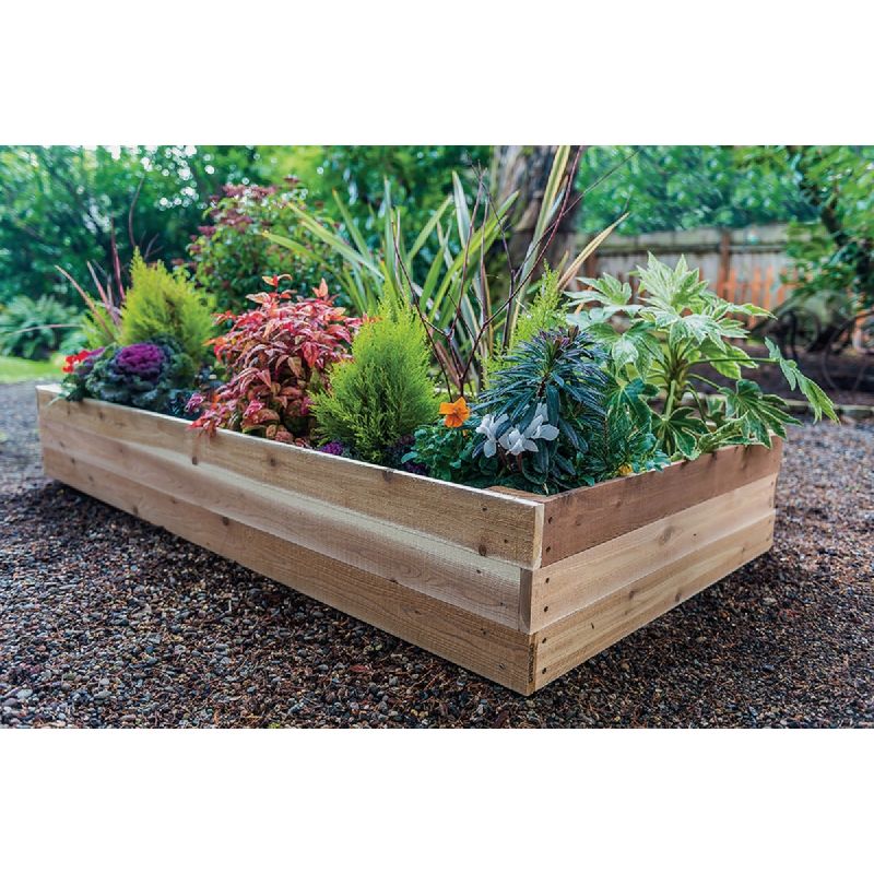 Real Wood Products Cedar Raised Garden System Tan