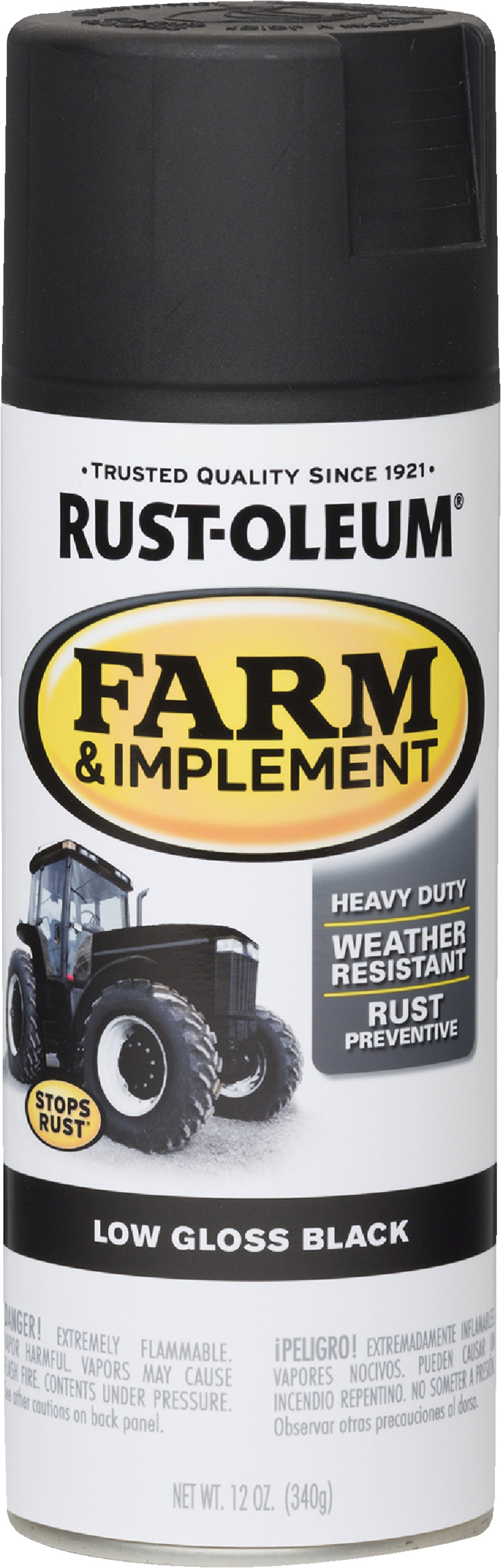 Rust-Oleum Farm & Implement Spray Paint in Low Gloss Black