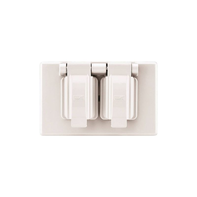 Eaton Wiring Devices S1962W-SP Cover, 2-63/64 in L, 4-37/64 in W, Rectangular, Thermoplastic, White White
