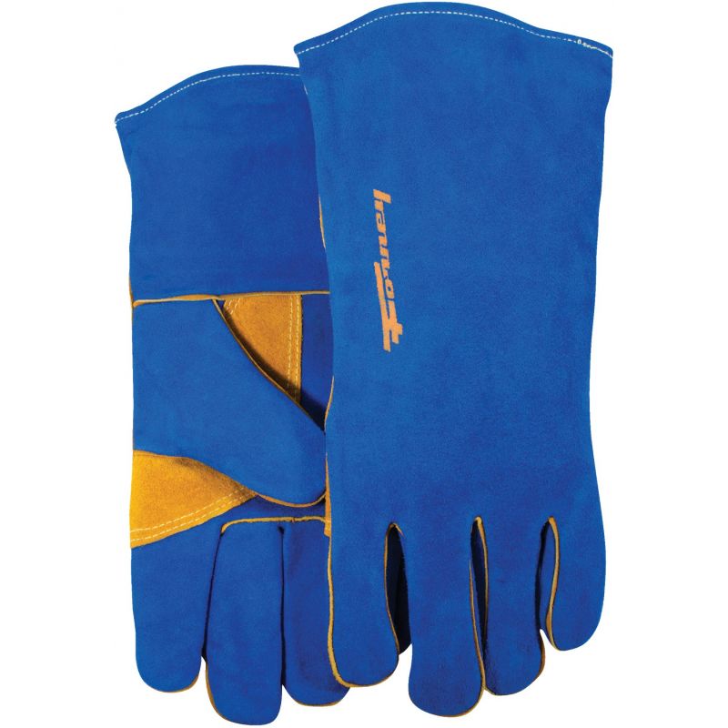 Forney Heavy-Duty Welding Gloves L, Blue