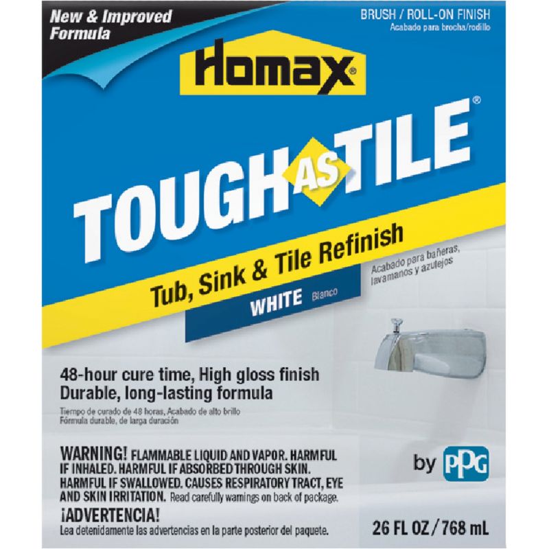 Homax Tough as Tile Epoxy Tub &amp; Tile Finish White, 26 Oz.